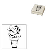Eis Cream Doppel Scoop ! Gummistempel (Stempel)