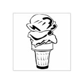 Eis Cream Doppel Scoop ! Gummistempel (Prägung)