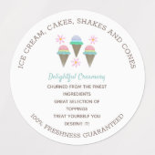 Eis Cream Food Labels Etiketten (Design 2)