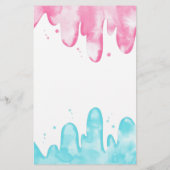 Eis Cream Gender Reveal Party Baby Bingo Game (Rückseite)