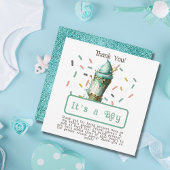 Eis Cream Gender Reveal Party Sein a Boy Dankeskarte