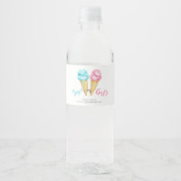 Eis Cream Gender Reveal Party Wasserfarbe