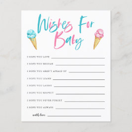 Eis Cream Gender Revewans for Baby Card