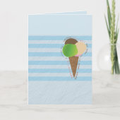 Eis Cream Happy Birthday Card Karte (Vorderseite)