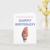 Eis Cream Happy Birthday Card Karte (Gelbe Blume)