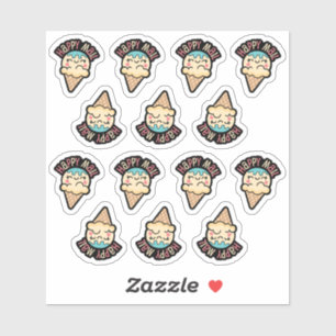 Eis Cream Happy Mail Custom Cut Vinyl Sticker
