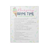 Eis Cream Kinderzimmer Rhyme Baby Shooting Pack Notizblock (Rotiert)