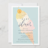 Eis Cream Light Blue Boy Baby Dusche Einladung (Vorderseite)