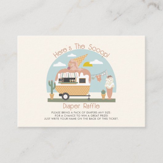 Eis Cream Light Pink Babydusche Windelwindeln Begleitkarte (Vorderseite)