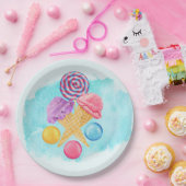 Eis Cream Lollipop und Candy Pappteller (Party)