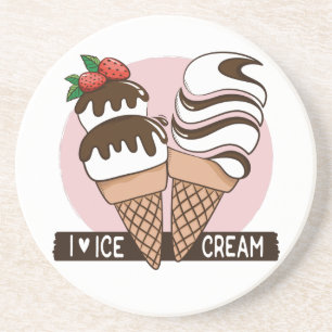 Eis Cream Lover Sandstone Untersetzer