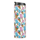 Eis Cream Muster, kundenspezifisch monogramm Thermosbecher (Nach rechts gedreht)