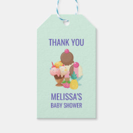 Eis Cream Neopolitan Flavors Baby Dusche Dank Geschenkanhänger