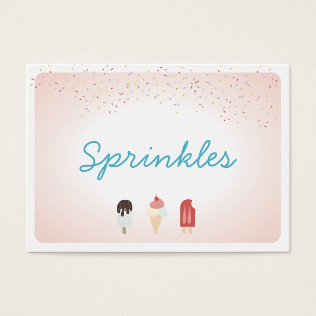 Eis Cream Party Dessert Buffet Food Labels (Vorderseite)