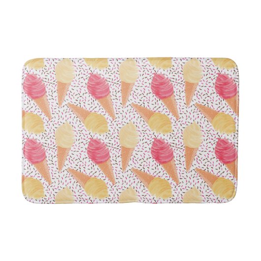 Eis Cream Pattern Badematten (Vorderseite)