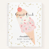 Eis Cream Pink Baby Showbook Notizblock (Vorderseite)