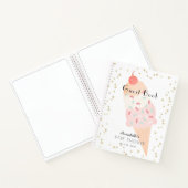 Eis Cream Pink Baby Showbook Notizblock (Innenseite)