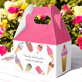 Eis Cream Pink Blue Brown Food Popsivor Box Geschenkschachtel