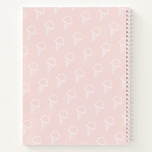 Eis Cream Pink Girl Baby Shooting Guest Book Notizblock (Rückseite)