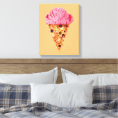 Eis Cream Pizza Canvas Print Leinwanddruck (Insitu (Schlafzimmer))