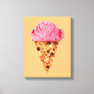 Eis Cream Pizza Canvas Print Leinwanddruck