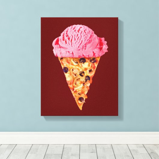 Eis Cream Pizza Canvas Print Leinwanddruck (Insitu (Holzboden))