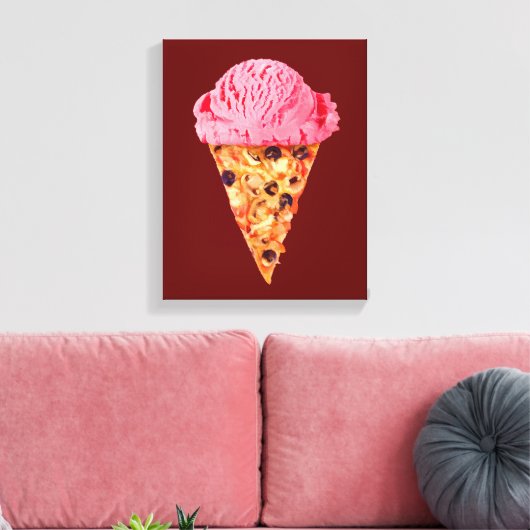 Eis Cream Pizza Canvas Print Leinwanddruck (Insitu (Wohnzimmer))