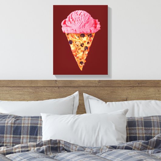 Eis Cream Pizza Canvas Print Leinwanddruck (Insitu (Schlafzimmer))