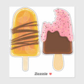 Eis Cream Popsickles Aufkleber (Blatt)