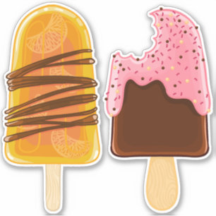 Eis Cream Popsickles Aufkleber