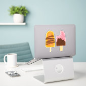 Eis Cream Popsickles Aufkleber (Laptop auf Schreibtisch)
