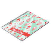 Eis Cream Print Personalisiert SpiralNotebook Notizblock (Linke Seite)