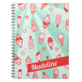 Eis Cream Print Personalisiert SpiralNotebook Notizblock (Vorderseite)