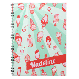 Eis Cream Print Personalisiert SpiralNotebook Notizblock