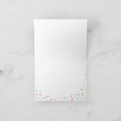 Eis Cream Rainbow Sprinkles Baby Dankeskarte (Innenseite)
