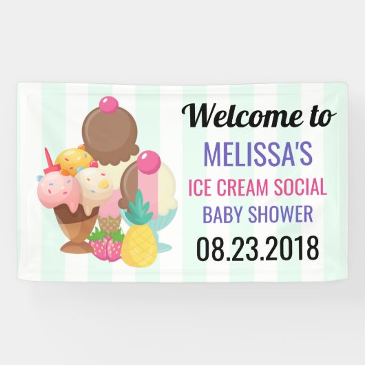 Eis Cream Social Baby Shooting Event Banner (Horizontal)