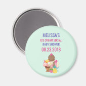 Eis Cream Social Baby Shooting Event Magnet (Vorderseite/Rückseite)