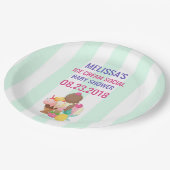 Eis Cream Social Baby Shooting Event Pappteller (Schrägansicht)