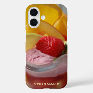 Eis Cream Sundae kundenspezifische Monogramm-Hülle iPhone 16 Hülle