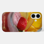 Eis Cream Sundae kundenspezifische Monogramm-Hülle Case-Mate iPhone Hülle (Rückseite (Horizontal))