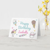 Eis Cream Sweet Celebration Happy Birthday Karte (Gelbe Blume)