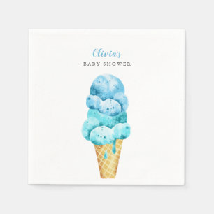 Eis Cream Theme Boy Baby Dusche Serviette