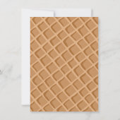 Eis Cream Waffle Cone Pattern Einladung (Rückseite)