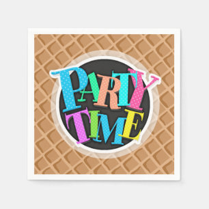 Eis Cream Waffle Cone Pattern Serviette