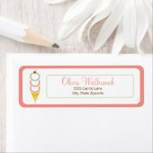 Eis-Creme-Adressetikett (Insitu)