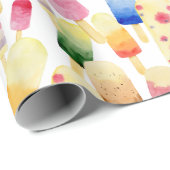 Eis Creme Aquarellmuster Geschenkpapier (Rolleneckpunkt)