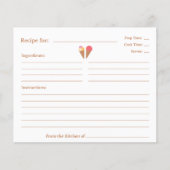 Eis Creme Brautparty Rezept Karte (Vorderseite)