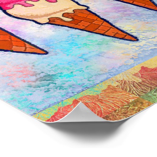 Eis Creme Cones Poster (Ecke)