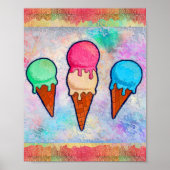 Eis Creme Cones Poster (Vorne)