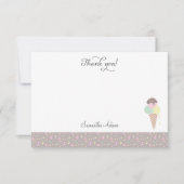 Eis Creme Danke Karte (Vorderseite)